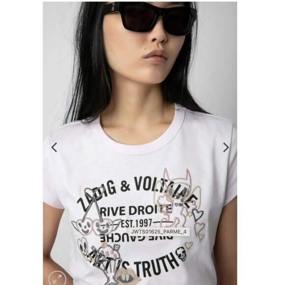 Zadig & Voltaire T-shirt  Woop Insignia Size Medium - Picture 2 of 9